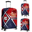 American Samoa Luggage Cover - AS Flag with Polynesian Patterns