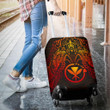 Polynesian Hawaii Luggage Covers - Red Turtle Manta Ray