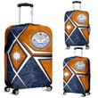 Marshall Islands Luggage Cover - Marshall Islands Flag with Polynesian Patterns