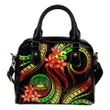 American Samoa Polynesian Shoulder Handbag - Reggae Plumeria