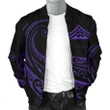 Mauna Kea Polynesian Men√¢‚Ç¨‚Ñ¢s Bomber Jacket - Purple - Frida Style - AH J9