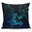 Fiji Islands Tapa Turtle Zipper Pillow Cases - Blue | Home Set | 1sttheworld