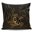 Fiji Islands Tapa Turtle Zipper Pillow Cases - Gold | Home Set | 1sttheworld