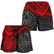 Tahiti Polynesian Women's Shorts - Red Turtle