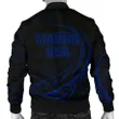 Mauna Kea Polynesian Men√¢‚Ç¨‚Ñ¢s Bomber Jacket - Blue - Frida Style - AH J9