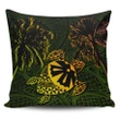 Fiji Islands Tapa Turtle Zipper Pillow Cases - Golden Green | Home Set | 1sttheworld