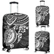 American Samoa Polynesian Luggage Cover - Black Turtle