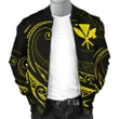 Kanaka Polynesian Men√¢‚Ç¨‚Ñ¢s Bomber Jacket - Yellow - Frida Style - AH J9
