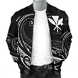 Kanaka Polynesian Men√¢‚Ç¨‚Ñ¢s Bomber Jacket - White - Frida Style - AH J9