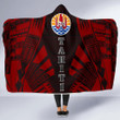 Tahiti Hooded Blanket - Polynesian Tattoo Red - BN0110