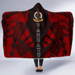 Vanuatu Hooded Blanket - Polynesian Tattoo Red - BN0110