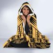 Tonga Hooded Blanket - Polynesian Tattoo Gold - BN0110
