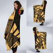 Tonga Hooded Blanket - Polynesian Tattoo Gold - BN0110