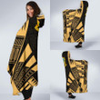 Tuvalu Hooded Blanket - Polynesian Tattoo Gold - BN0110