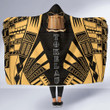 Tokelau Hooded Blanket - Polynesian Tattoo Gold - BN0110