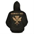 Hawaii Kanaka Polynesian Zip - Up Hoodie Gold - AH - J7