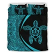 Hawaii Bedding Set, Polynesian Turtle Mermaid Duvet Cover And Pillow Case J7