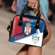 Serbia Shoulder Handbag - Coat Of Arms Flag Style - BN25