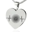 Argentina In My Heartbeat Stainless Steel Engraved Necklace A0