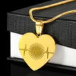 Argentina In My Heartbeat Gold-Plated Engraved Necklace A0