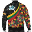 Lithuania Men's Bomber Jacket - Lithuania Coat Of Arms with Flag Color - BN18