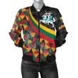 Lithuania Women's Bomber Jacket - Lithuania Coat Of Arms with Flag Color - BN18