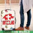 Switzerland With Map Luggage Covers Ha8