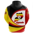 Uganda Hoodie Zipper, Uganda Strong Flag A10