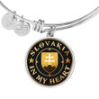 Slovakia In My Heart Gold/Silver Circle Bangle A7