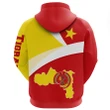 1sttheworld Tigray Hoodie (Zip), Tigray Flag Maps Red A10