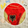 Albania Beach Blanket Circle Stripes Flag Version