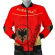 Albania Men Bomber Jacket Circle Stripes Flag Version