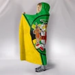 Jamaica Lion Hooded Blanket Circle Stripes Flag Version K13