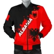 Albania Men Bomber Jacket Red Braved Version K12
