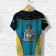 Bahamas T Shirt Circle Stripes Flag Version Pearl Back | 1sttheworld