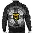 Cornwall Men's Bomber Jacket - Cornwall Coat Of Arms With Celtic Cross