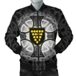 Cornwall Men's Bomber Jacket - Cornwall Coat Of Arms With Celtic Cross