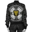 Cornwall Women's Bomber Jacket - Cornwall Coat Of Arms With Celtic Cross