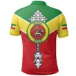 Ethiopian Polo Shirt, Ethiopia Rising Coptic Cross Lion A10