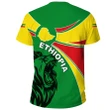 1sttheworld Ethiopia T-shirt, Ethiopia Round Coat Of Arms Lion A10