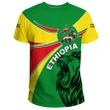 1sttheworld Ethiopia T-shirt, Ethiopia Round Coat Of Arms Lion A10