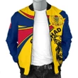 1sttheworld Chad Bomber Jacket, Chad Round Coat Of Arms Lion Men A10