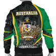 Australia Bomber Jacket - Australia Coat of Arms Jacket Aussie Spirit (Green) - Men
