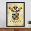 Richmond Family Crest Framed Wrapped Canvas A7