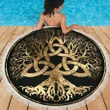 Celtic Wicca Beach Blanket - Celtic tree of life wicca Beach Blanket - BN21