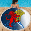 Scotland Beach Blanket - Scottish Lion With Celtic Cross - BN12