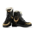 Celtic Wicca Faux Fur Leather Boots - GOLDEN MOON BOOTS - BN21