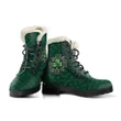 Celtic Faux Fur Leather Boots - Ireland Celtic Shamrock - BN21