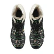 Celtic Ugly Christmas Faux Fur Leather Boots - Kick Ass Xmas Ho Ho Ho - BN21