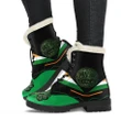 Celtic All Over Print Faux Fur Leather Boots - Irish Shamrock With Celtic Patterns - BN21